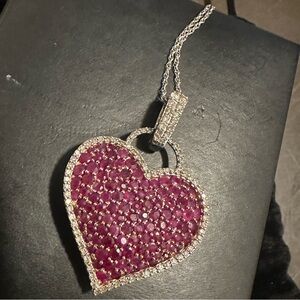 Radiant Pink Heart Necklace
